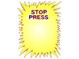 Notice with `Stop Press` in a star border